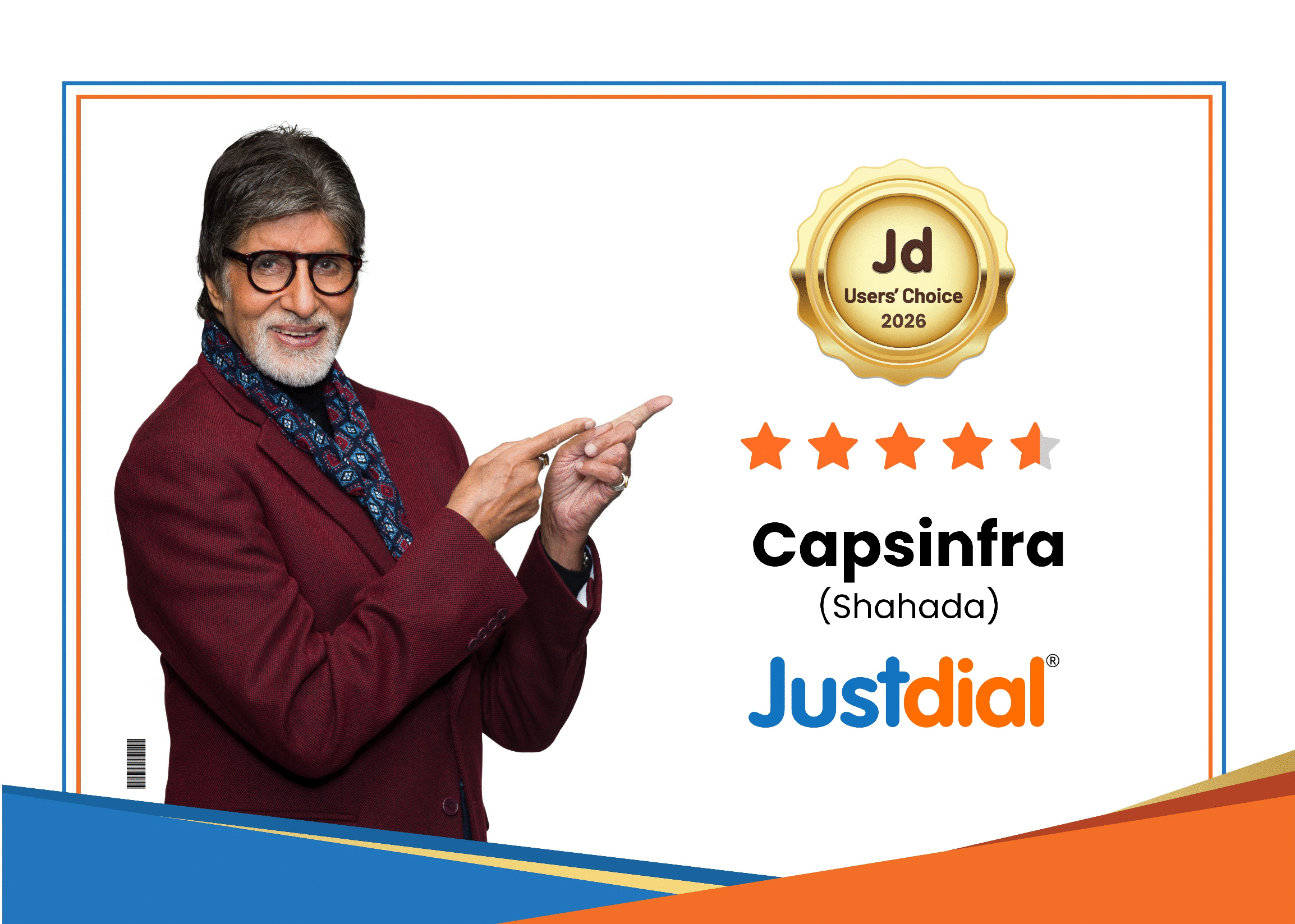 Justdial User's Choice Certificate 1 — Capsinfra